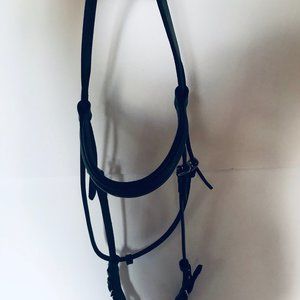 Black Full Sized Dressage Bridle